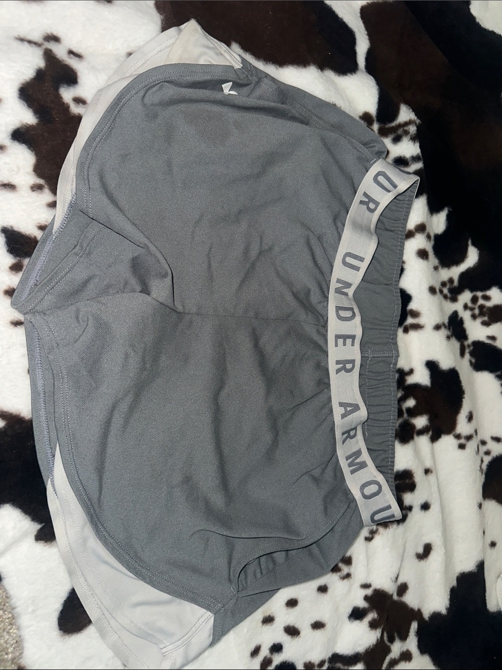 Under Armour Gray and Light Gray Running Shorts